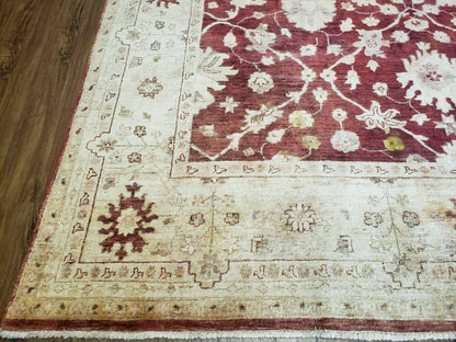 8' X 10' Handmade Peshawar Floral Oriental Wool Rug Hand Knotted Carpet Nice - Nuvé