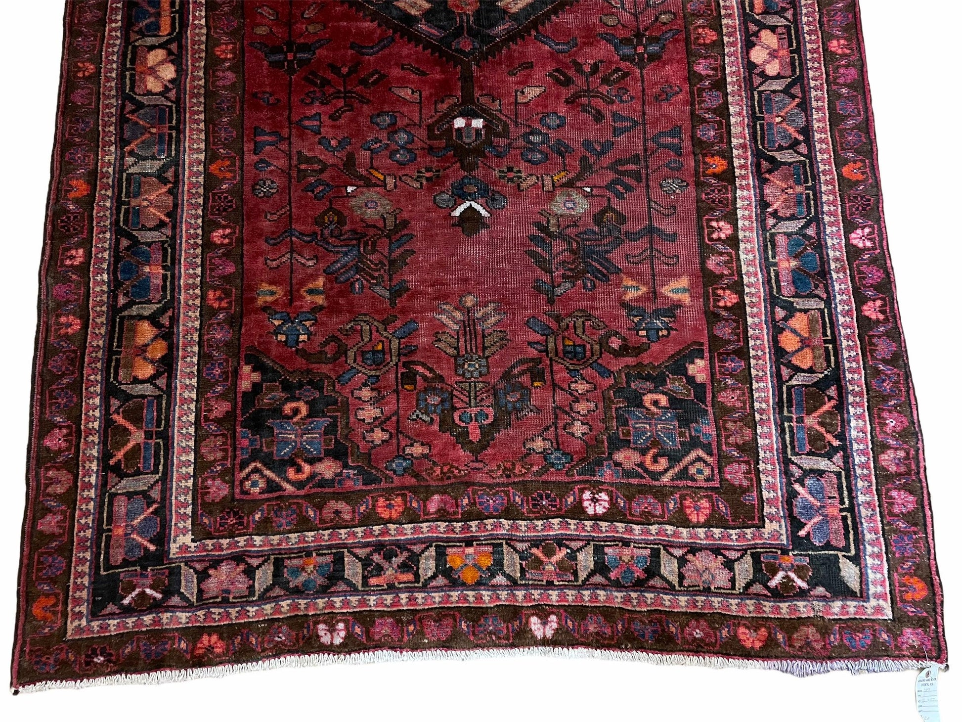 5.5 X 10 Handmade Wool Tribal Gallery Rug Wide Runner Corridor Rug Floral Red - Nuvé