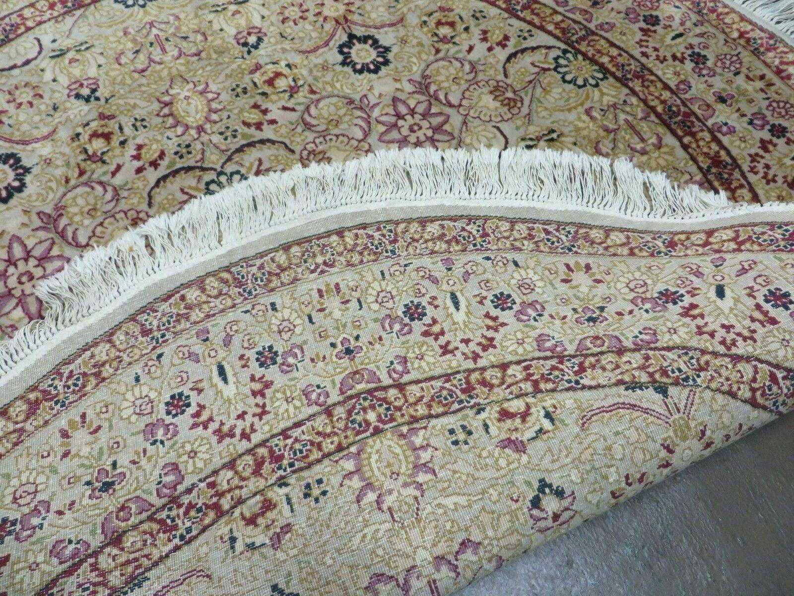 6' Handmade Fine Indian Wool Rug Carpet Round Silk Accent Beauty - Nuvé
