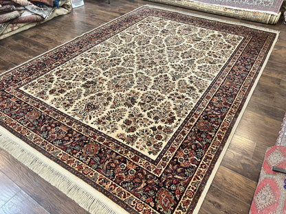 Karastan Rug 8' 8" x 12', Ivory Sarouk #760, Original Karastan Carpet 700 Series, Wool Karastan Area Rug, USA Made, Large Karastan w/ Label - Nuvé