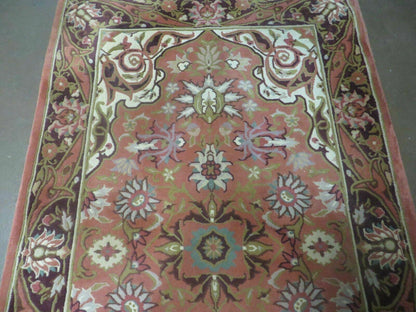 Chinese Wool Rug 3x5 Vintage Handmade Oriental Carpet Floral Medallion - Nuvé