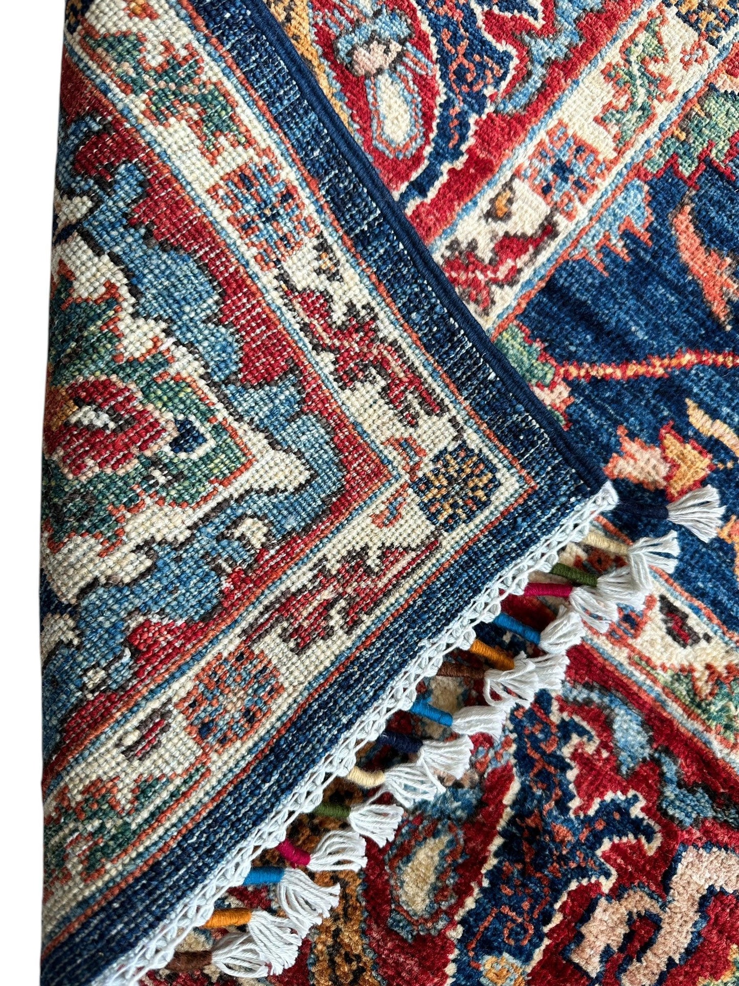 Hand-Knotted Afghani Bidjar Ghazni Wool Rug – 6'7" x 9'10" – Elegant Floral Design - Nuvé