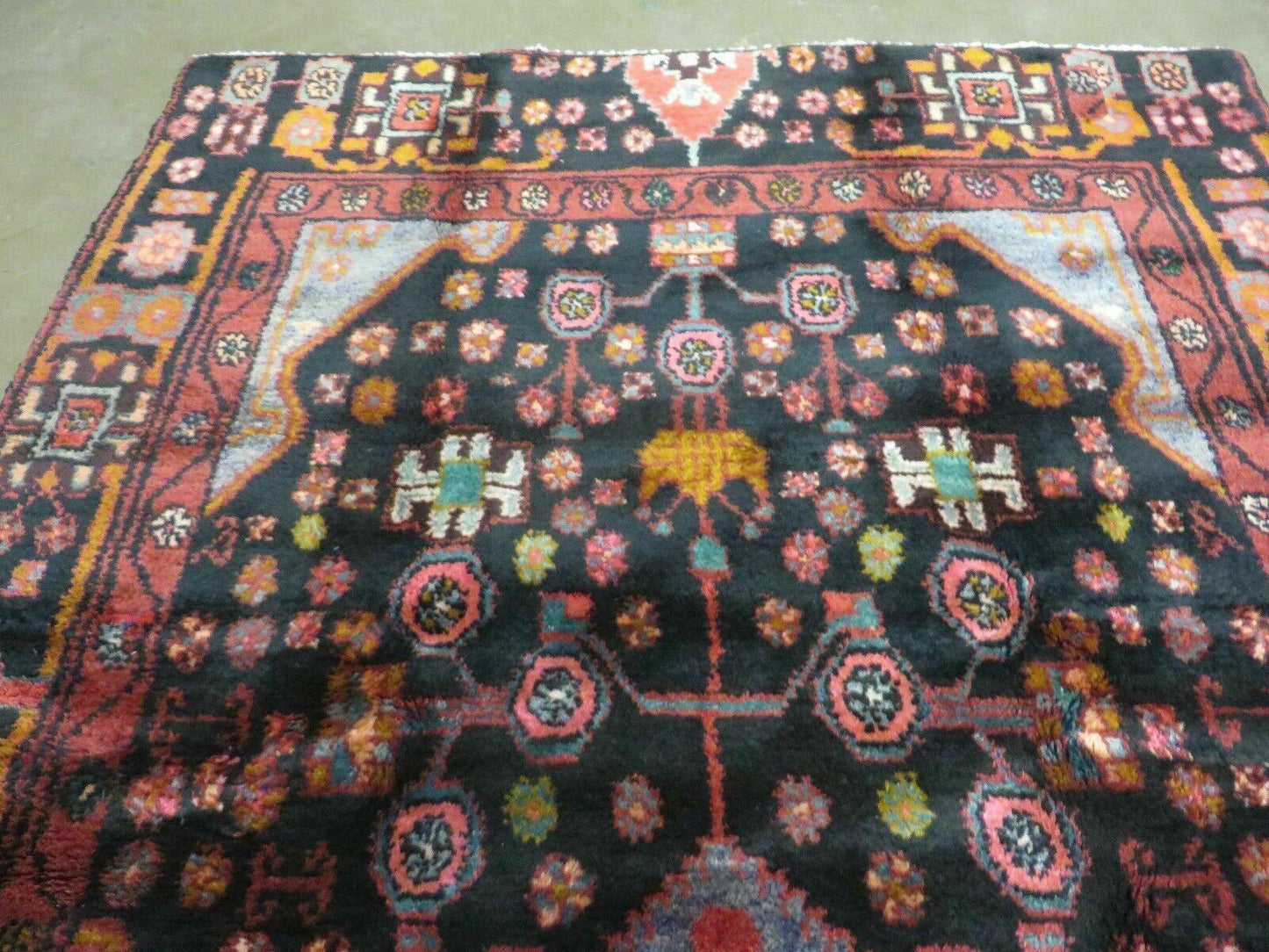 4' X 10' Antique Handmade Tribal Turkish Oriental Floral Wool Rug Organic Nice - Nuvé