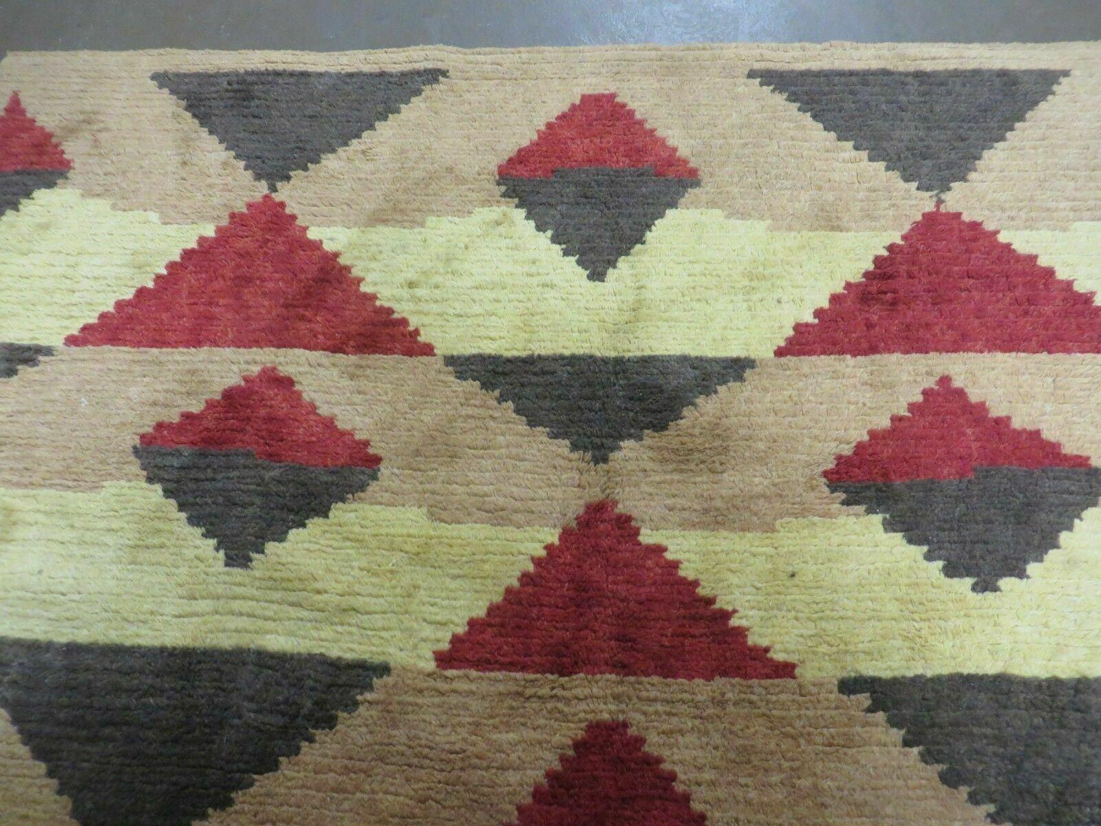 6' X 8' Handmade Tibetan Nepal Chinese Wool Rug Art Deco Contemporary Modern - Nuvé