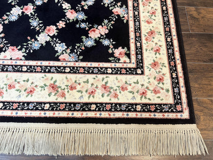 Karastan Rug 8.8 x 12, Garden of Eden #509/1270, Ebony Trellis, Vintage Discontinued Wool Pile Karastan Carpet - Nuvé