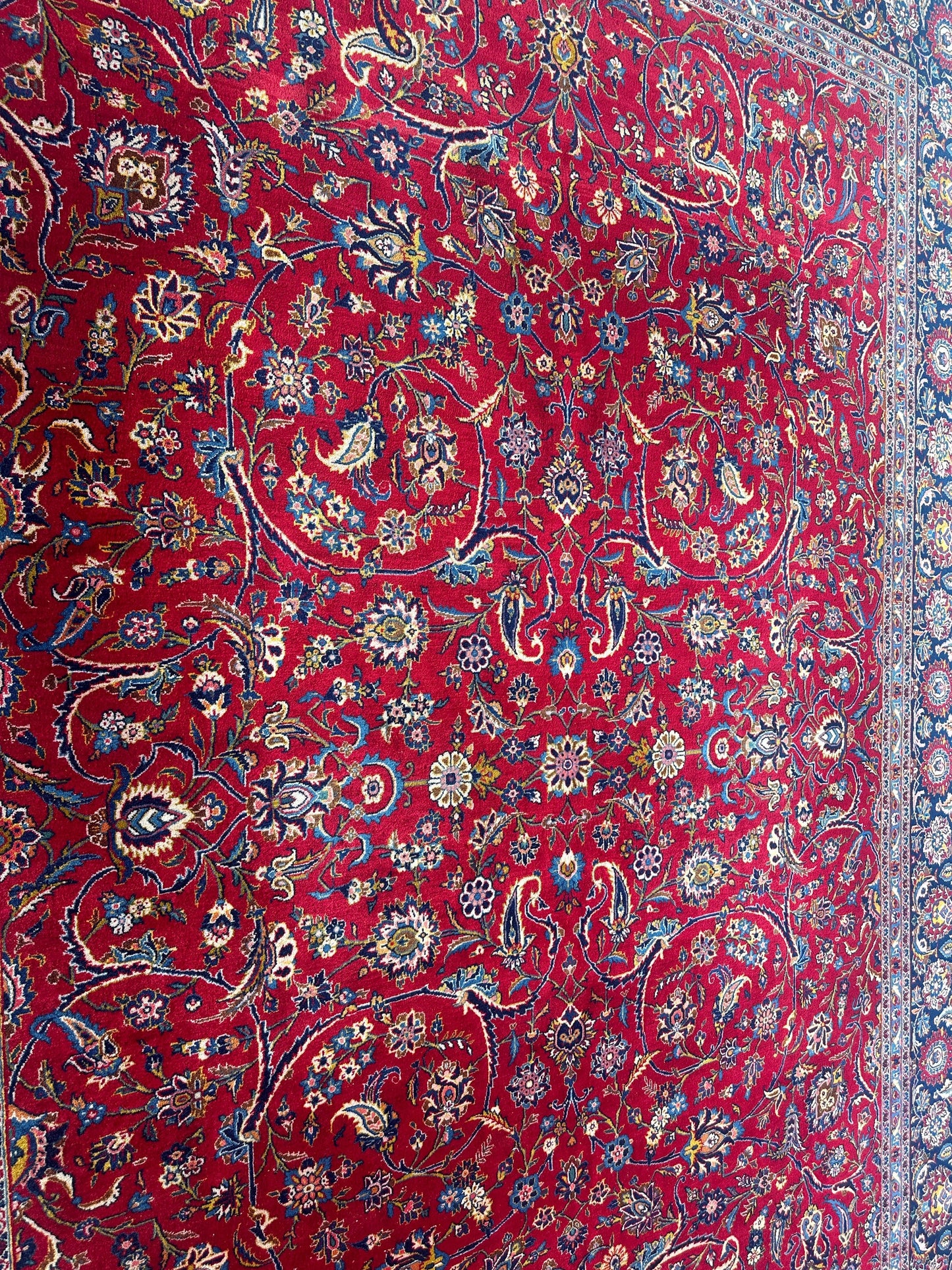 Incredible Persian Kashan All Over Wool Rug 10’2” x 14’ - Nuvé