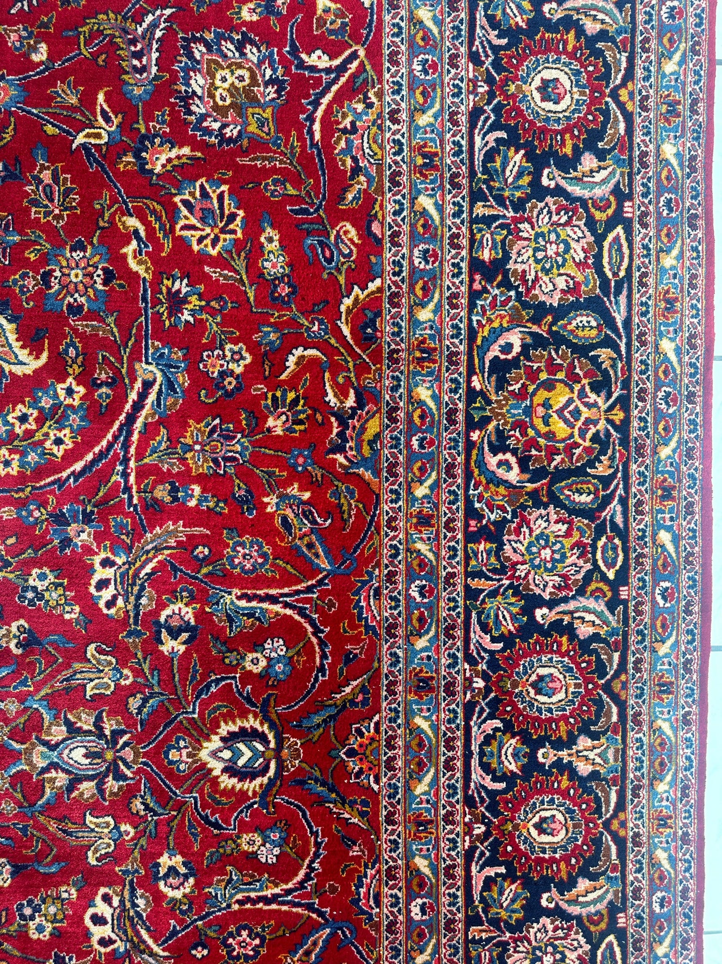 Incredible Persian Kashan All Over Wool Rug 10’2” x 14’ - Nuvé