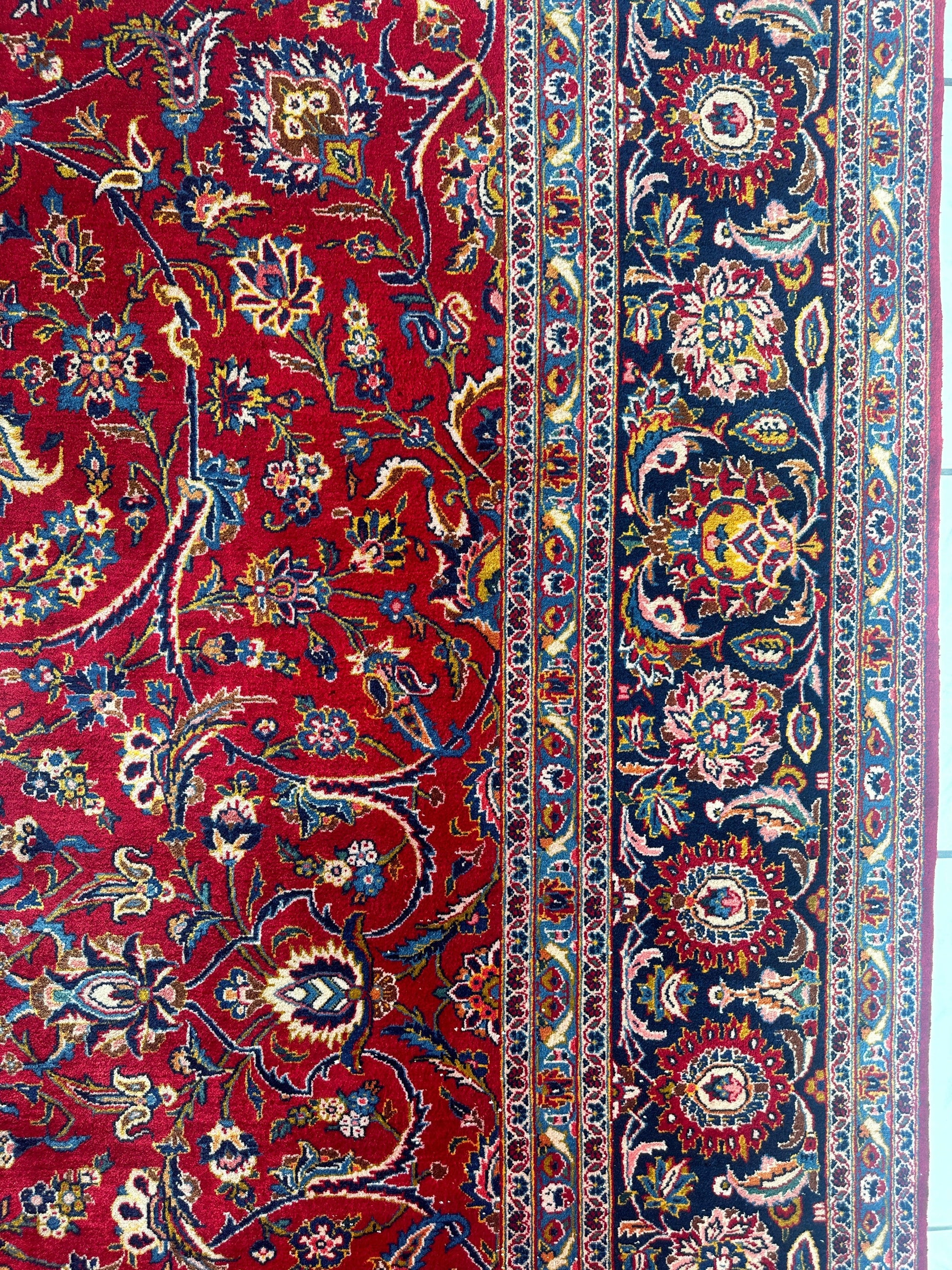 Incredible Persian Kashan All Over Wool Rug 10’2” x 14’ - Nuvé