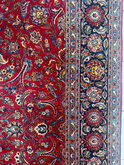 Incredible Persian Kashan All Over Wool Rug 10’2” x 14’ - Nuvé
