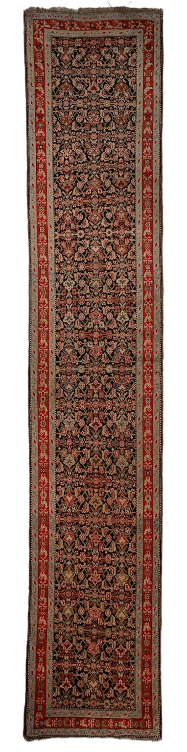 3’4” x 17’ Karabkah Antique Caucasian Wool on Wool Runner - Nuvé