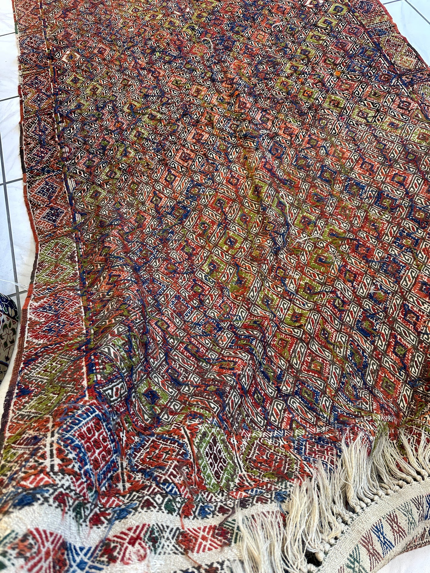 Antique Turkish Jajim Wool Rug 5’6” x 14’5” - Nuvé