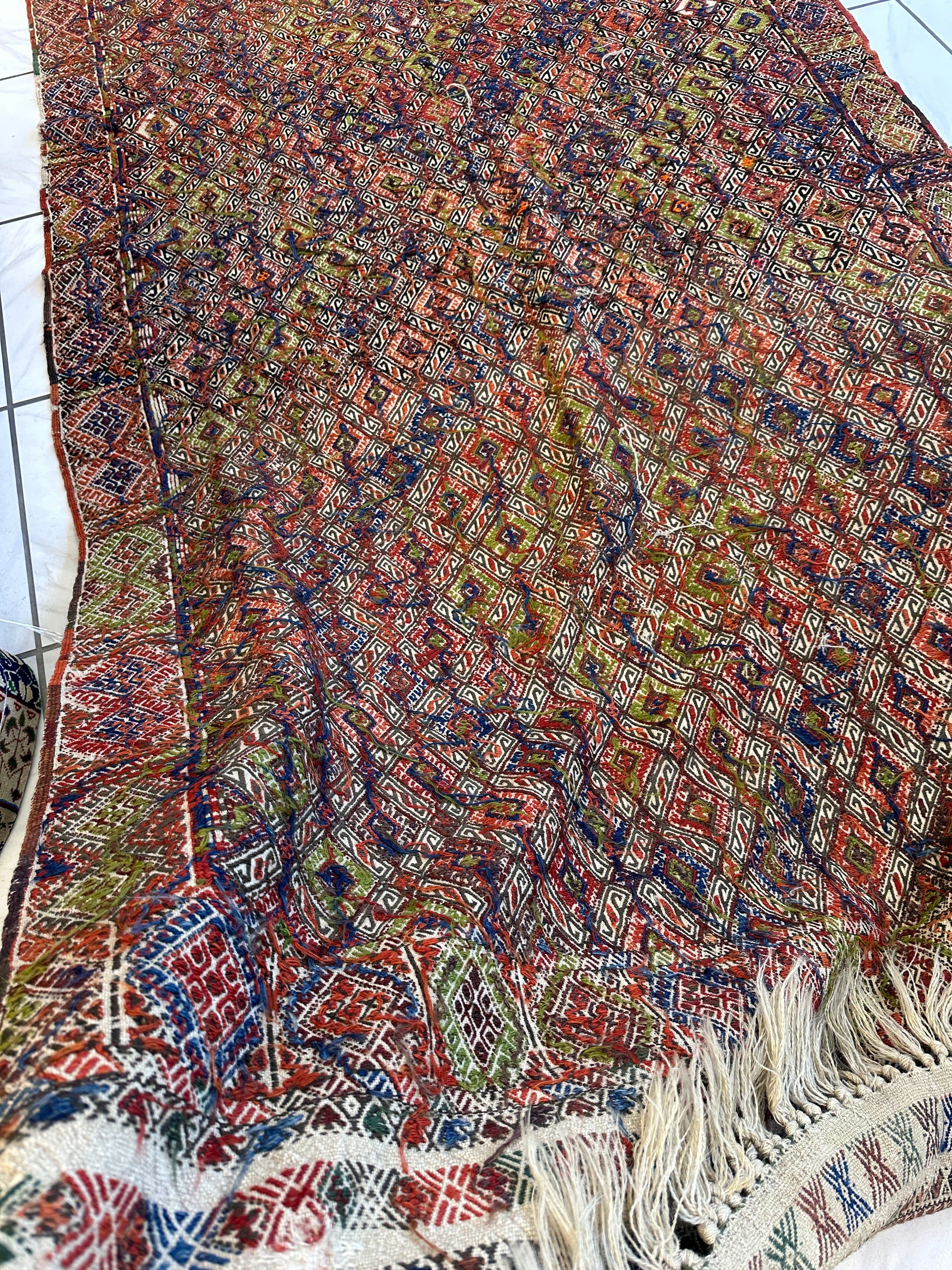 Antique Turkish Jajim Wool Rug 5’6” x 14’5” - Nuvé