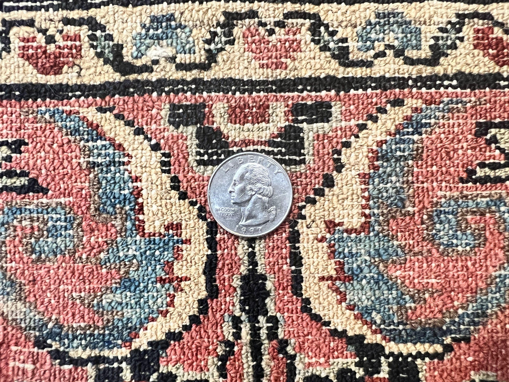Small Antique Persian Rug 2.6 x 4, Red Floral Handmade 1920s Wool Rug, Persian Hamadan Lilian Rug - Nuvé