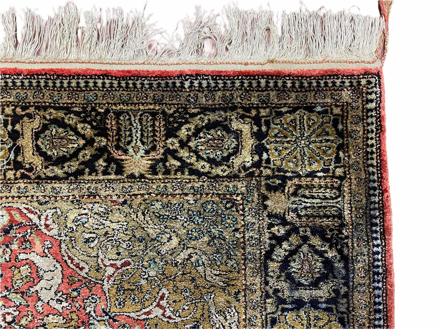 Persian Qum Silk Rug 3.8 x 5.6, Silk on Silk, Animal Pictorials, Fine 330 KPSI - Nuvé