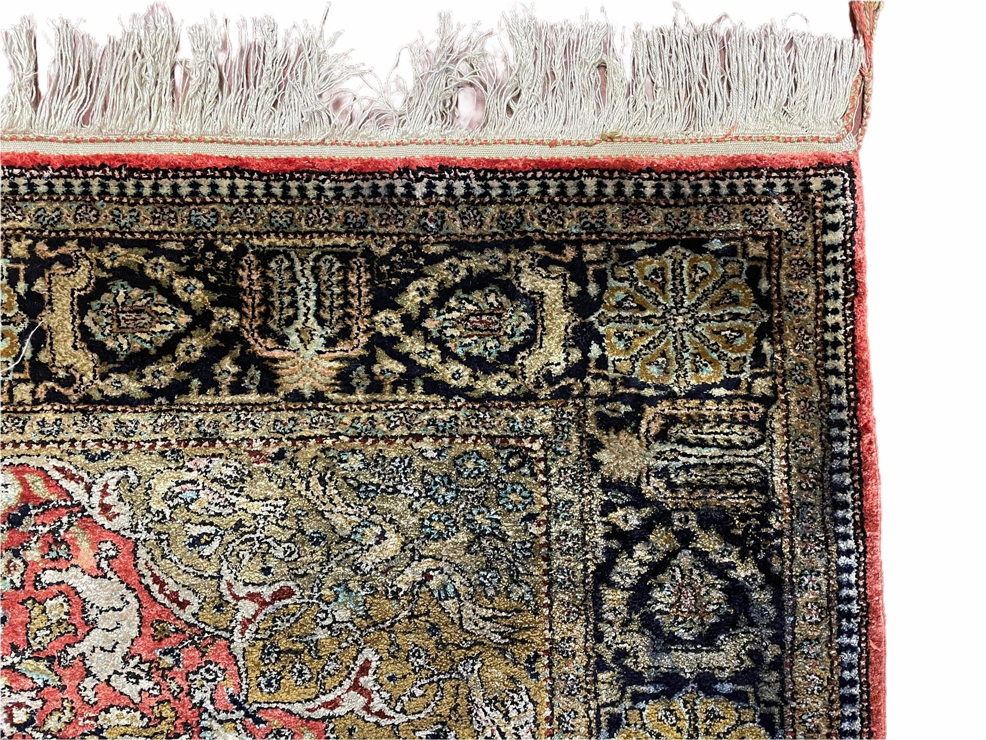 Persian Qum Silk Rug 3.8 x 5.6, Silk on Silk, Animal Pictorials, Fine 330 KPSI - Nuvé
