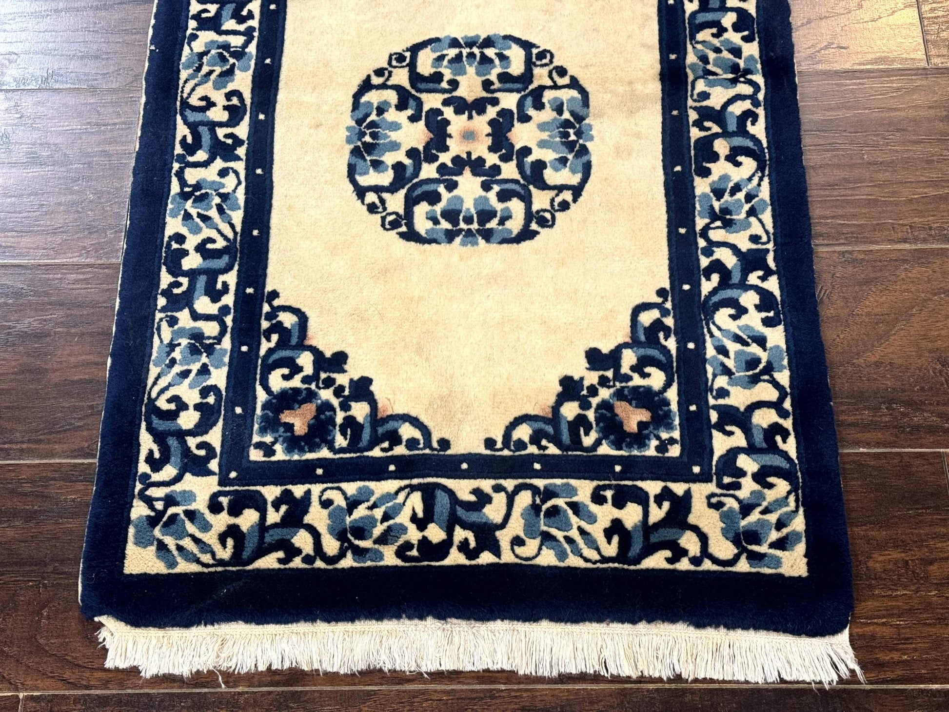 Chinese Peking Rug 2x3, Small Wool Chinese Carpet, Art Deco Rug - Nuvé