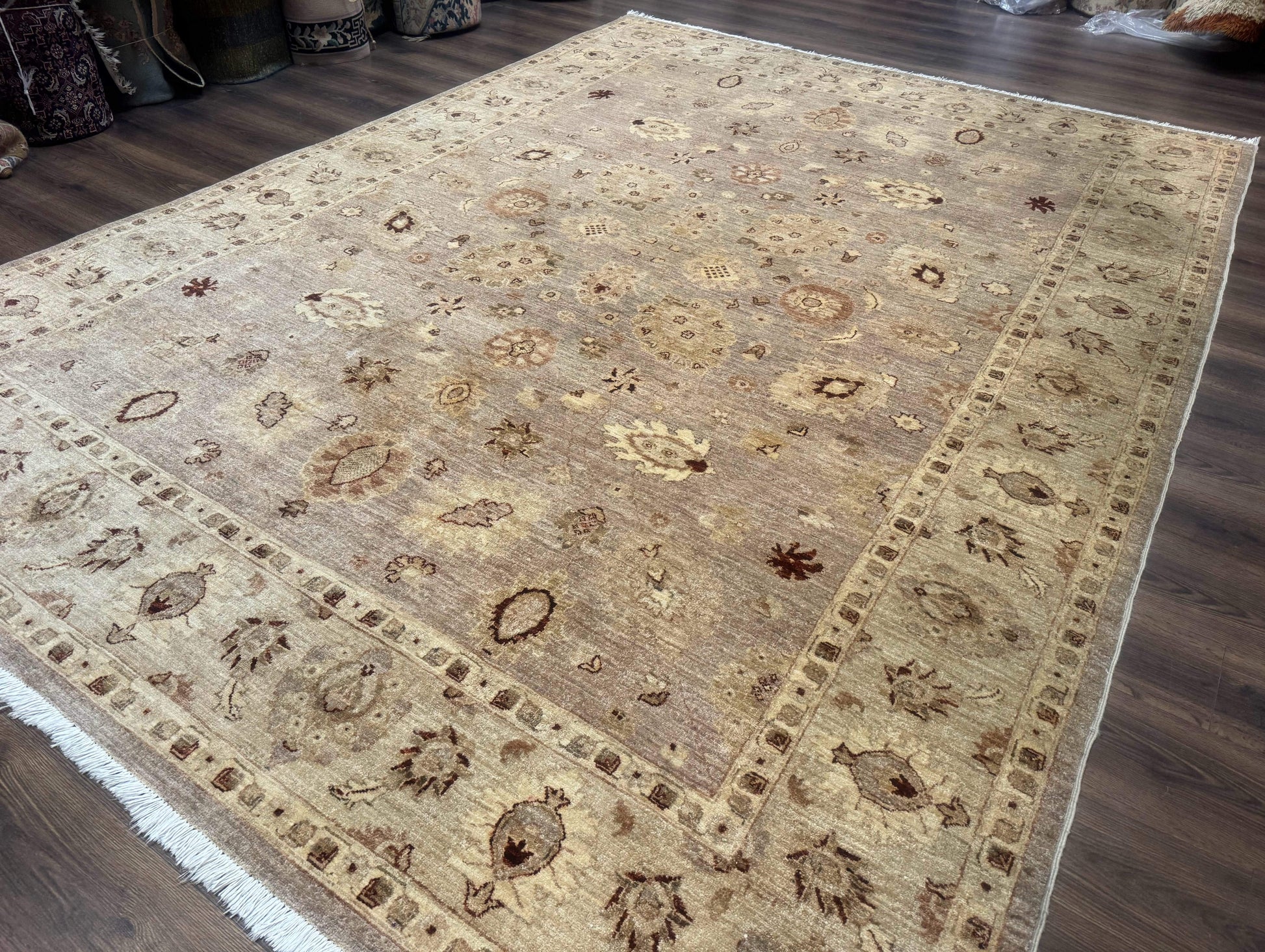 Pakistani Peshawar Rug 8x11, Indo Persian Mahal Carpet, Traditional Wool Oriental Rug - Nuvé