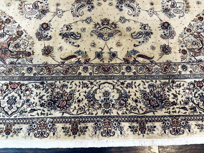 Sino Persian Rug 8x10, Wool and Silk Highlights, 290 KPSI, Floral Medallion - Nuvé