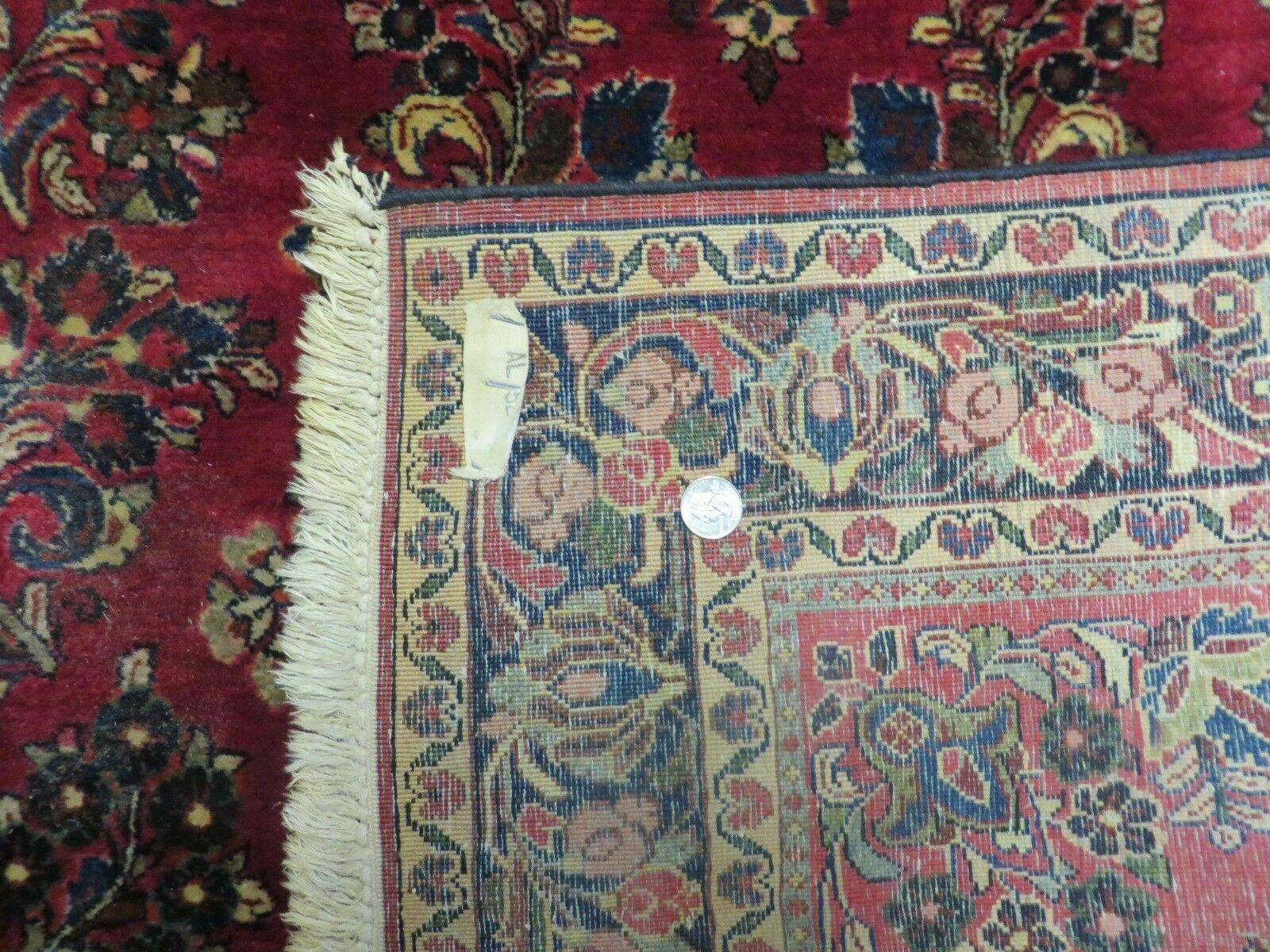 Persian Sarouk Rug 4x6, Red, Floral, Antique - Nuvé