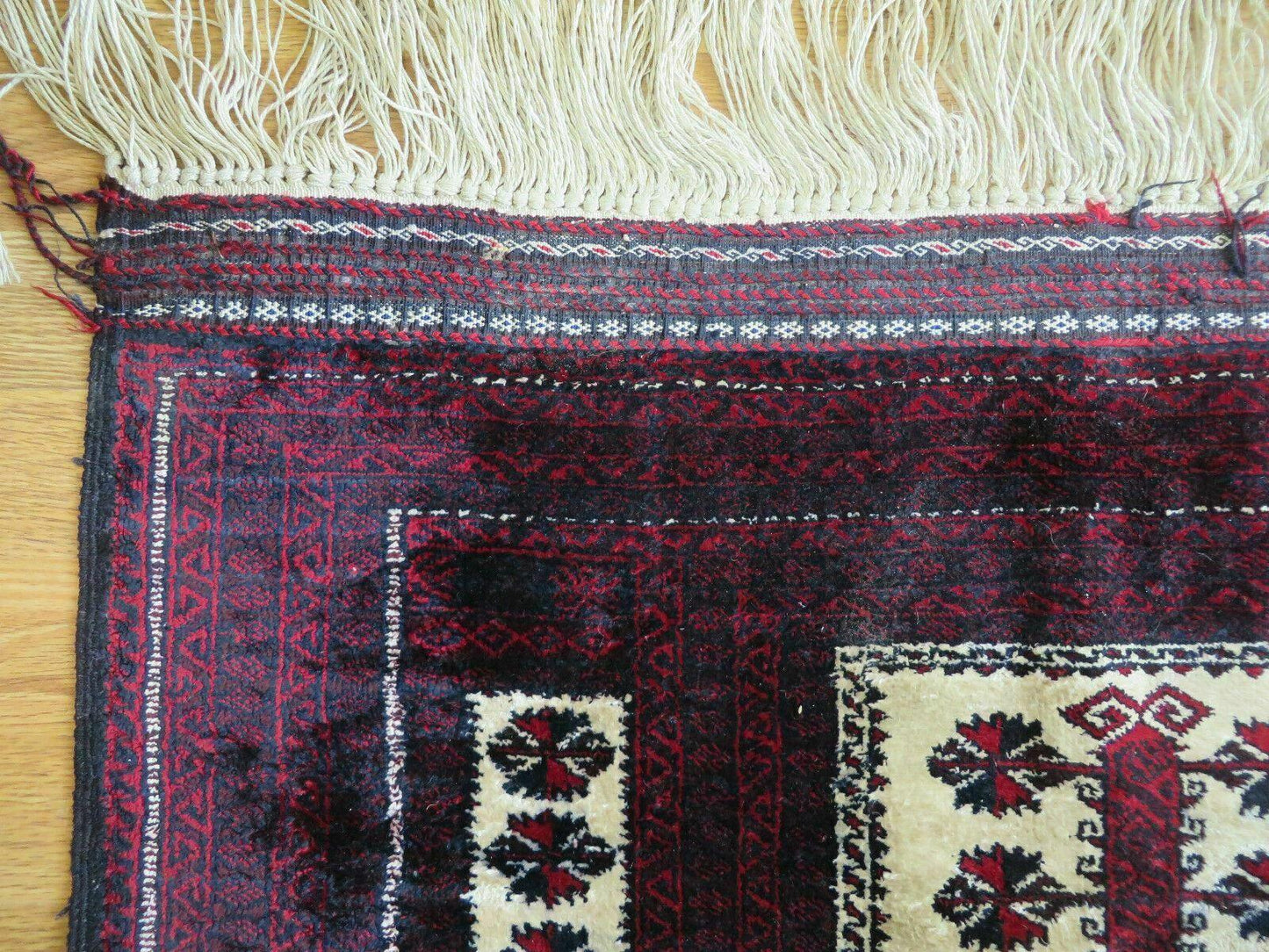 3' X 5' Handmade Fine Knotted Balouch Turkoman Prayer Silk Wool Rug - Nuvé