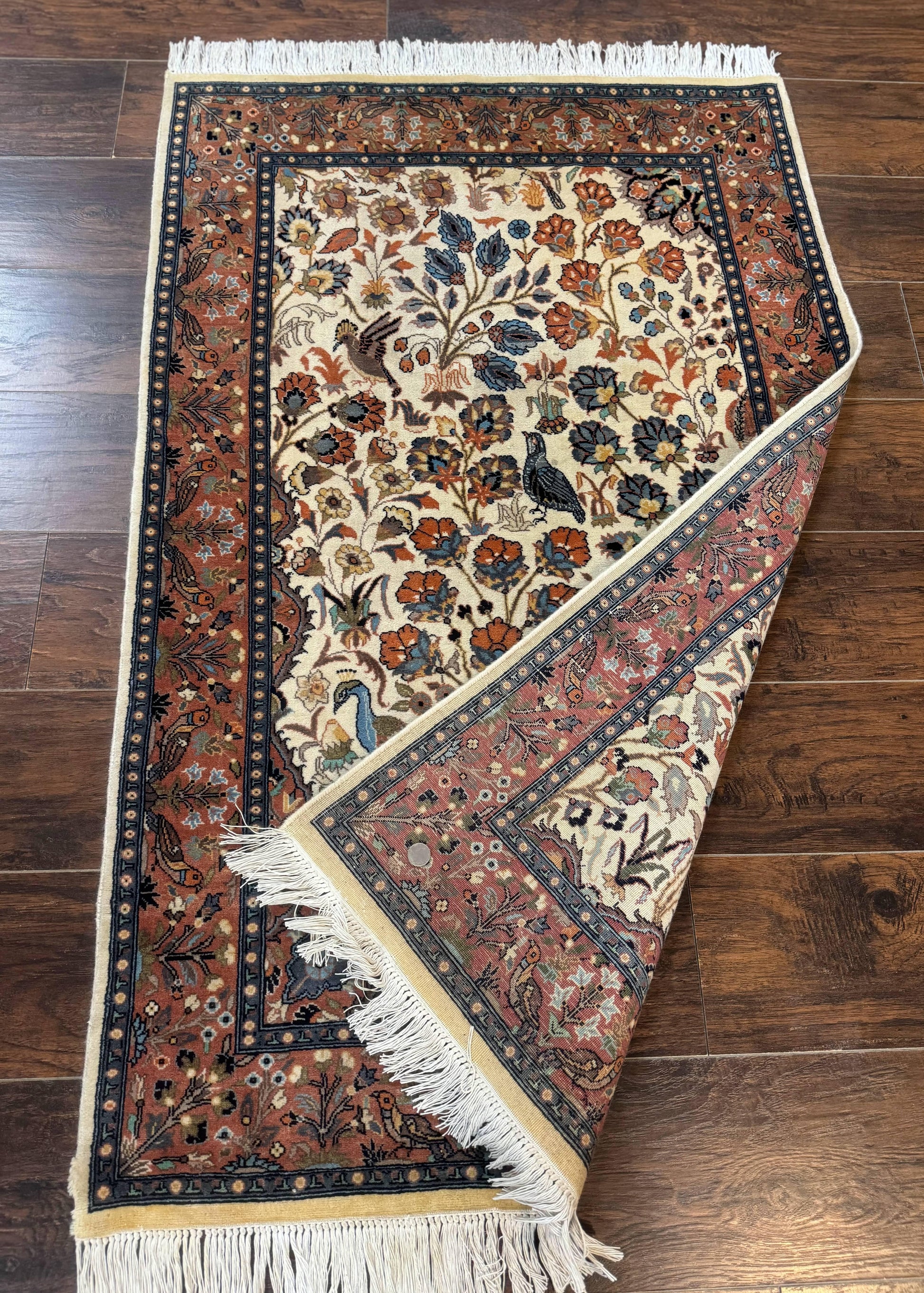 Small Pak Persian Rug 3x5, Peacock Birds Floral - Nuvé