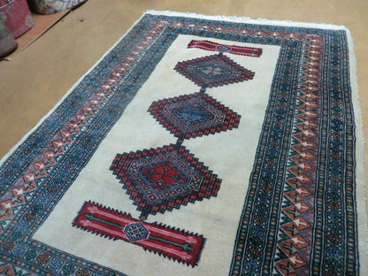 4' X 6' Vintage Handmade Bokhara Turkoman Pakistan Wool Rug Carpet Nice - Nuvé