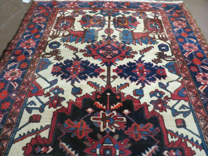 5.5' X 10.5' Antique Handmade Indian Floral Oriental Wool Rug Tribal Veg Dye Nice - Nuvé