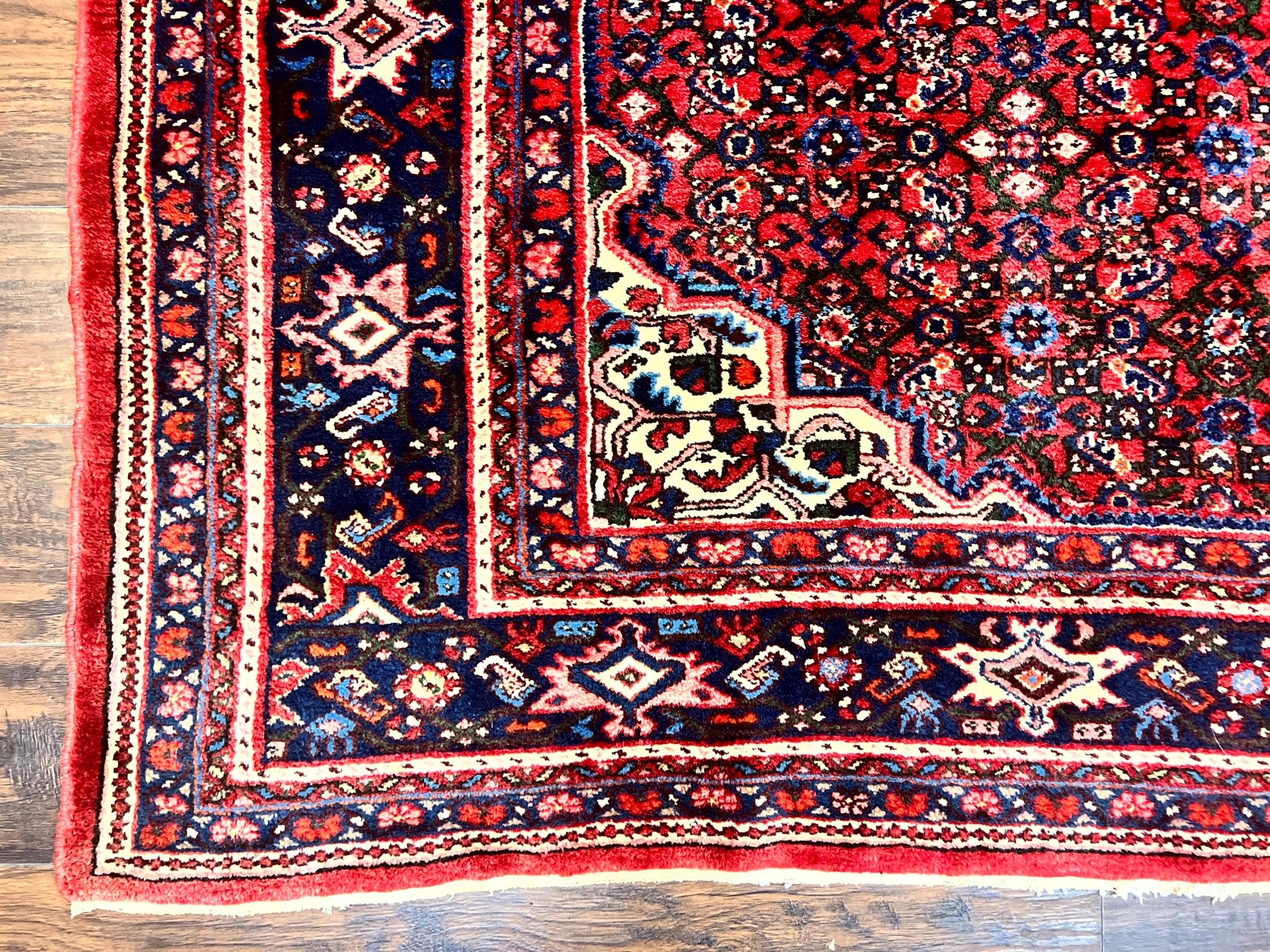 Large Persian Tribal Rug 11x17, Palace Sized Wool Handmade Vintage Carpet, Oversized Hand Knotted Rug, Red, Hamadan Dargazin Rug - Nuvé