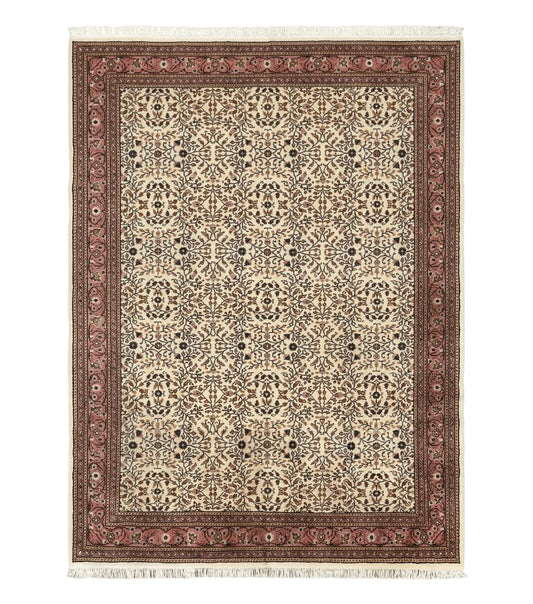 Turkish Rug 6x8, Kayseri Carpet, Handmade Vintage Wool Rug, Cream Multicolor, Allover Pattern
