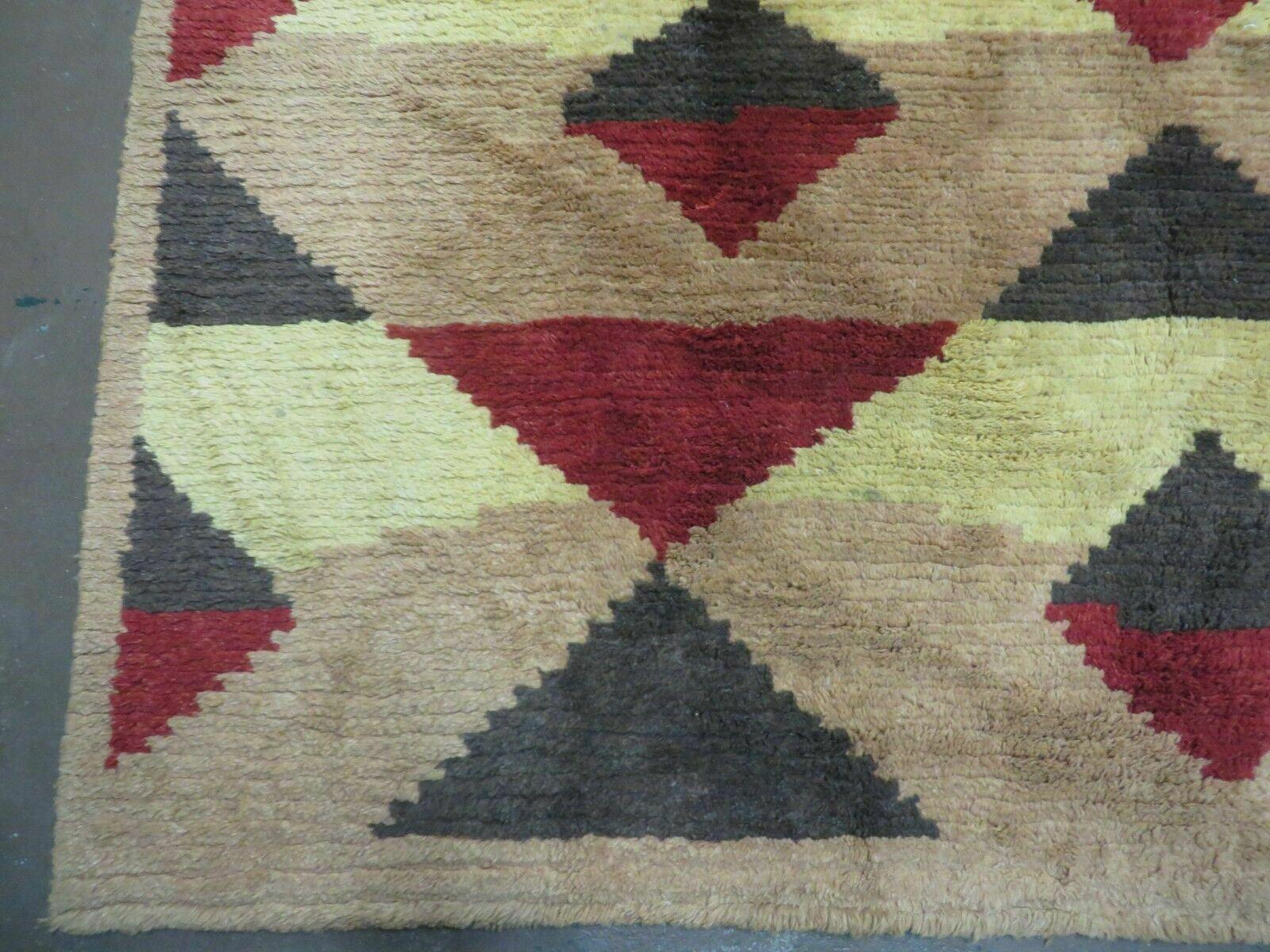 6' X 8' Handmade Tibetan Nepal Chinese Wool Rug Art Deco Contemporary Modern - Nuvé