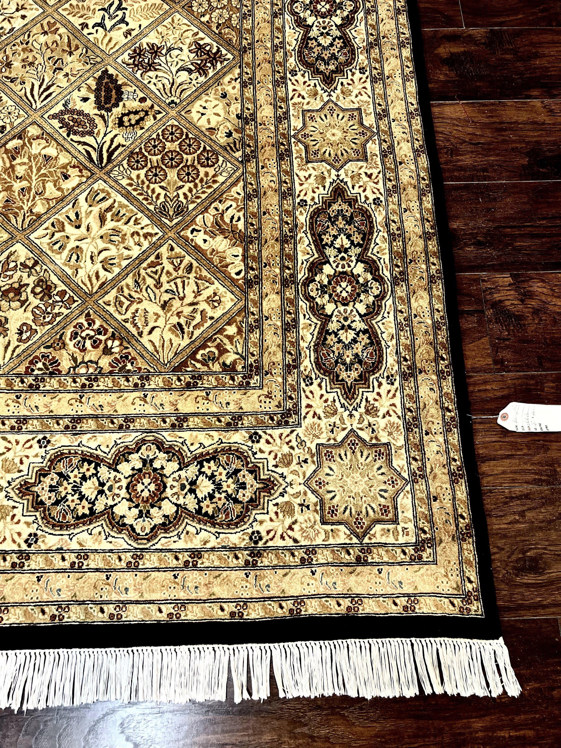 Pak Persian Rug 8x10, Multipanel Kirman Design, Wool Hand Knotted Vintage Carpet, Fine Weave Oriental Rug 8 x 10 - Nuvé