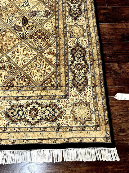 Pak Persian Rug 8x10, Multipanel Kirman Design, Wool Hand Knotted Vintage Carpet, Fine Weave Oriental Rug 8 x 10 - Nuvé