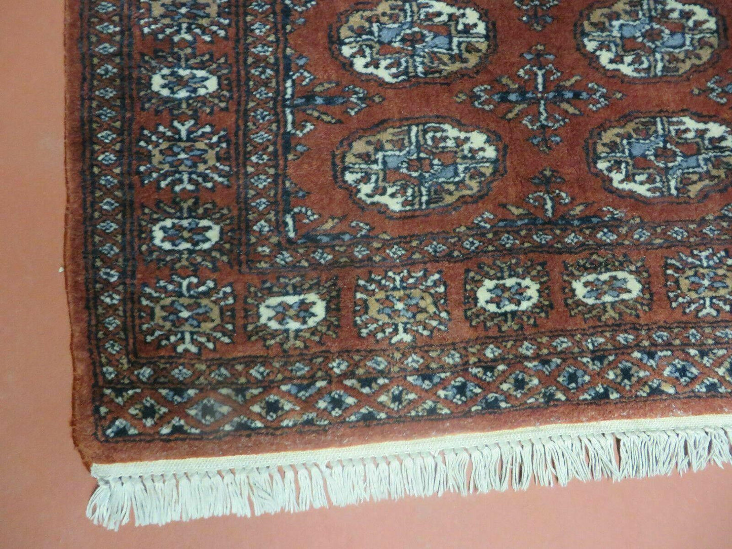 3' X 4' Vintage Handmade Pakistan Turkoman Bokhara Fine Woven Wool Rug - Nuvé