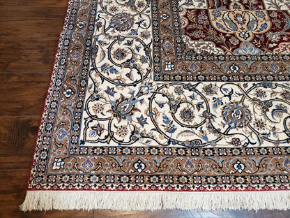 Persian Nain Rug 11x15 – Wool on Silk, Hand-Knotted, Signed Masterpiece - Nuvé