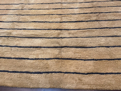 Modern Nepali Rug 13 x 15.6, Palace Size Wool Custom Made Rug, Tan, Large Nepali/Tibetan Carpet - Nuvé