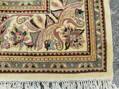 12' X 18' One-of-a-Kind Indian Agra Hand-Knotted Wool Rug Handmade Organic Dyes - Nuvé