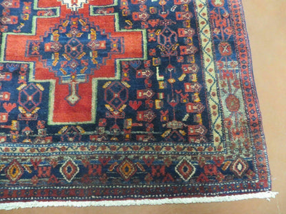 4' X 7' Antique Handmade Turkish Wool Rug Nice # 638 - Nuvé