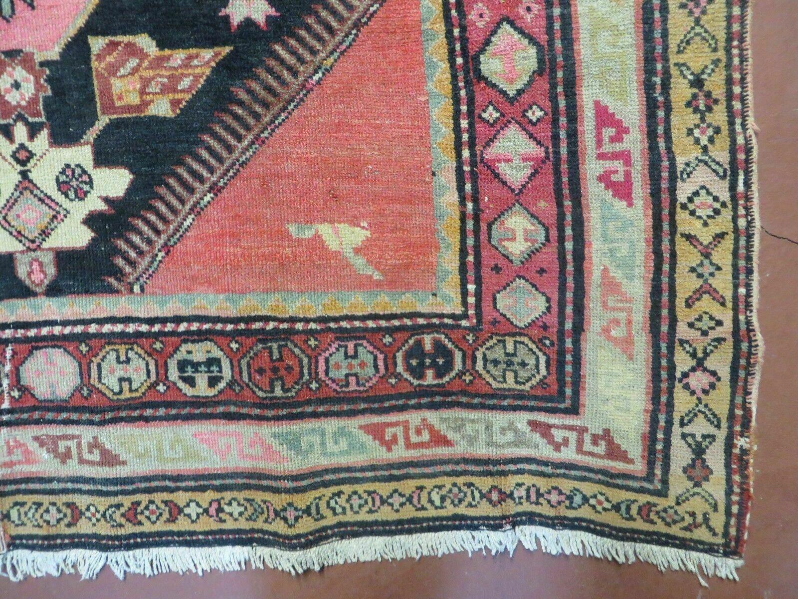 5' X 9' Antique Karabagh Caucasian Rug Handmade Wool Carpet Organic Dyes Nice - Nuvé