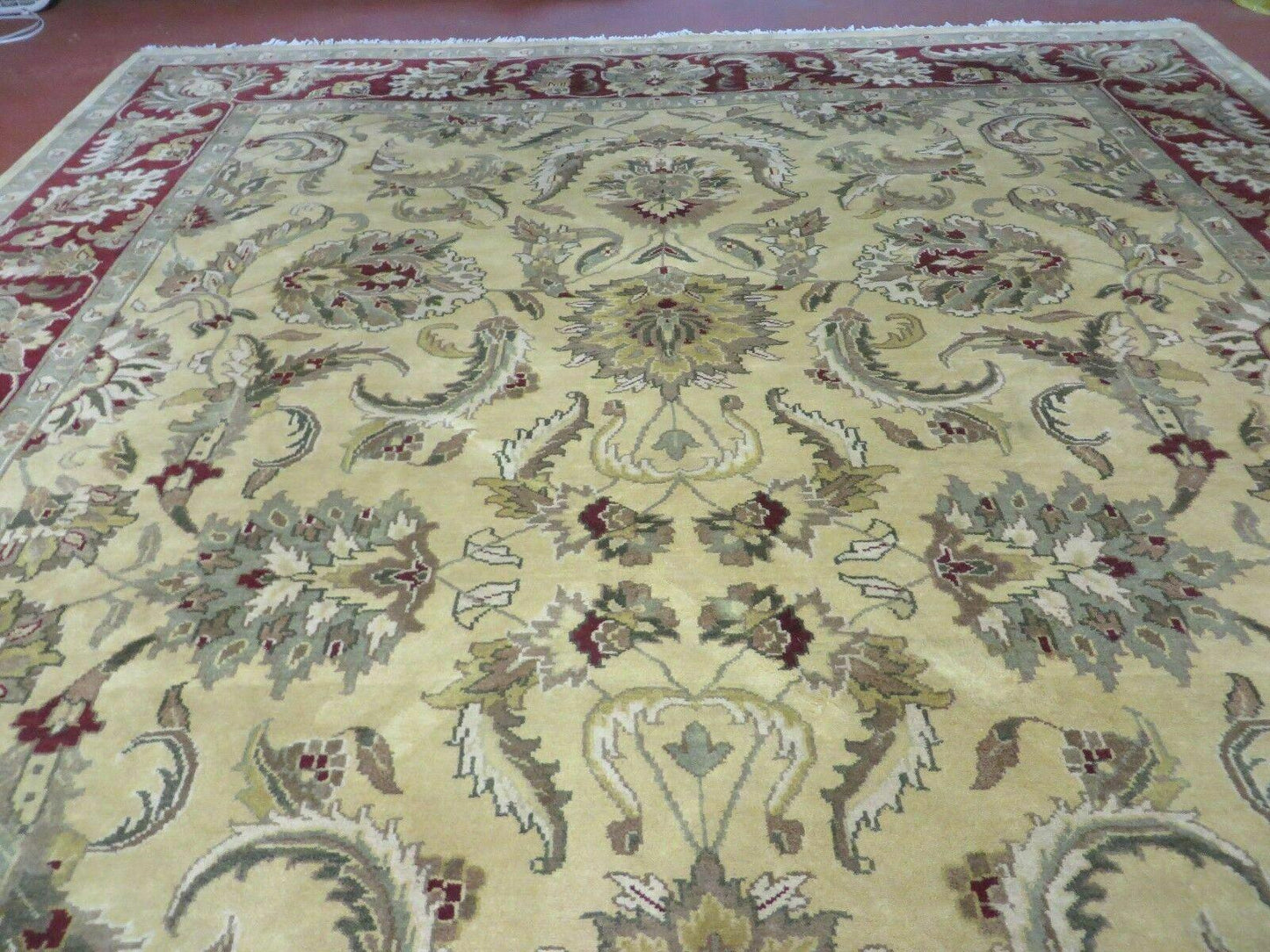9' X 12' Vintage Handmade India Oriental Jaipur Quality Tea Wash Hand Knotted - Nuvé