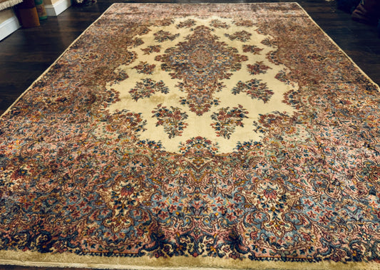 Karastan Kirman Rug #781, Antique Karastan Oriental Carpet 8.8 x 12, Wool Area Rug, Original Collection 700 Series, Rare Discontinued - Nuvé