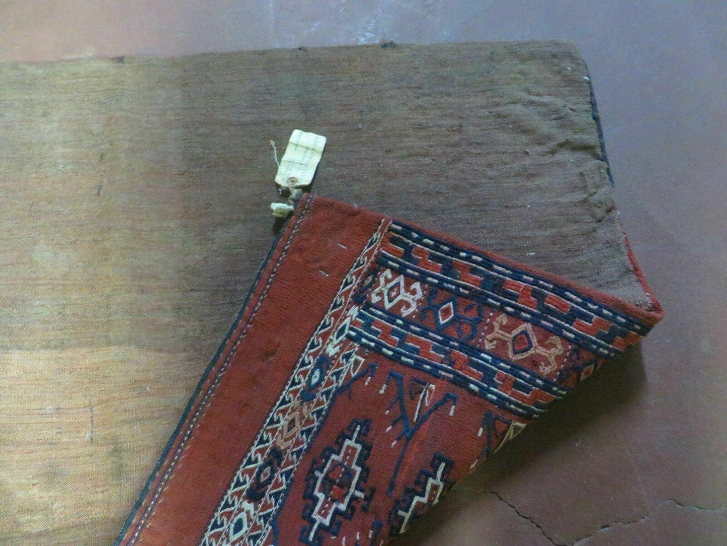 2'8" X 4' Antique Handmade Tribal Wool Rug Pillow Case Yamud Flat Weave Diamond - Nuvé