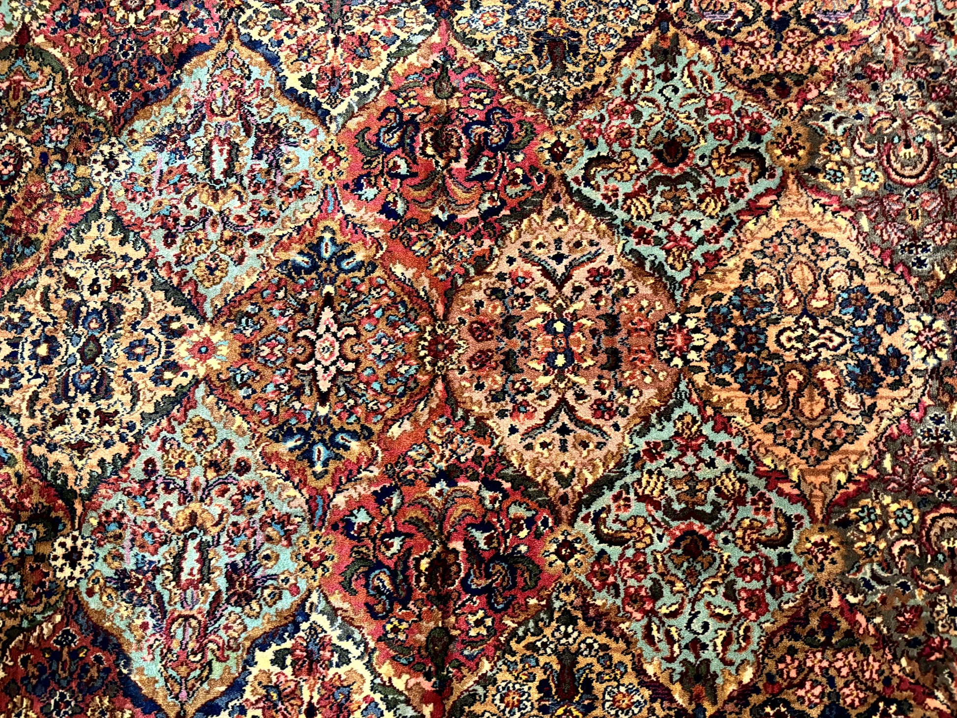12x16 Karastan Multicolor Panel Kirman Rug #717, Rare Palace Size Wool Original 700 Series - Nuvé