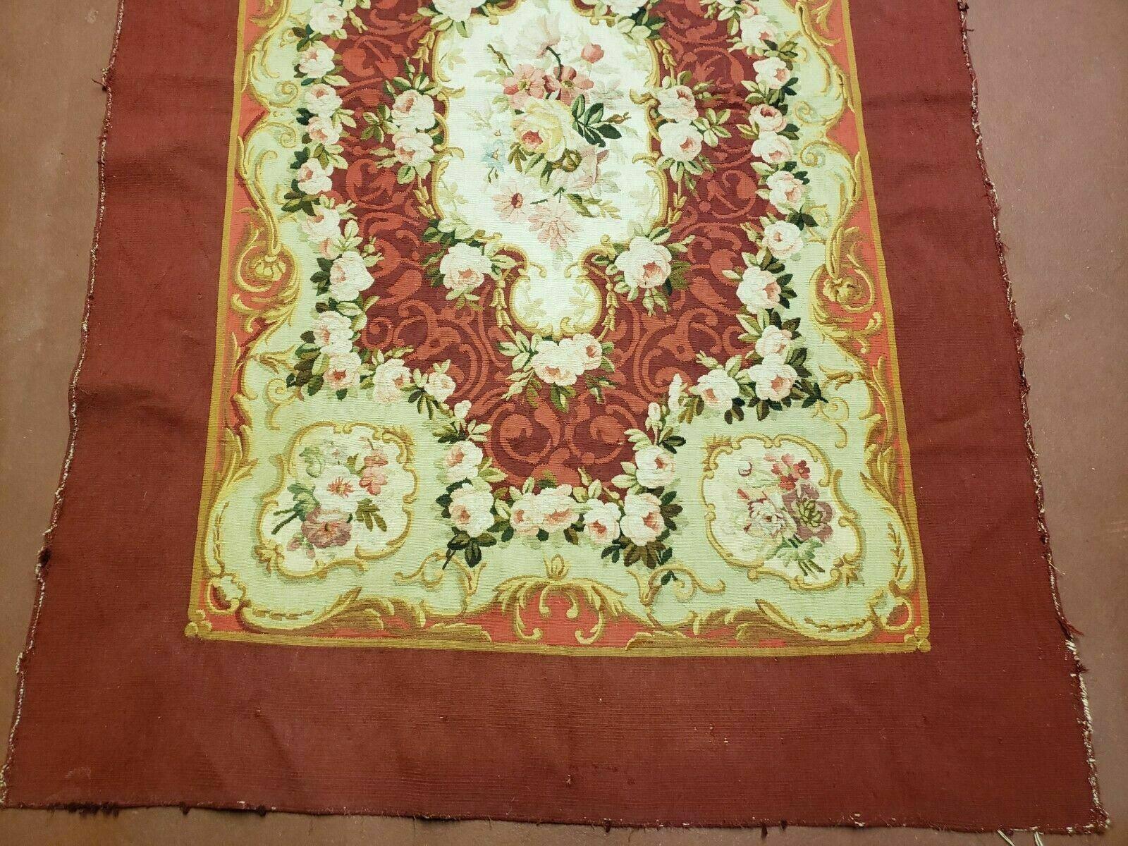 3' X 5' Antique Handmade French Aubusson Weave Savonnerie Needlepoint Rug Nice - Nuvé