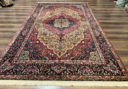 Karastan Rug 5.9 x 9 Medallion Kirman #700/718, Original 700 Series, Wool, Discontinued, Vintage - Nuvé