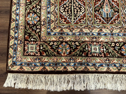 Sino Persian Rug 8x10, Panel Design, Brown, Multicolor, Wool, Cedar Trees - Nuvé