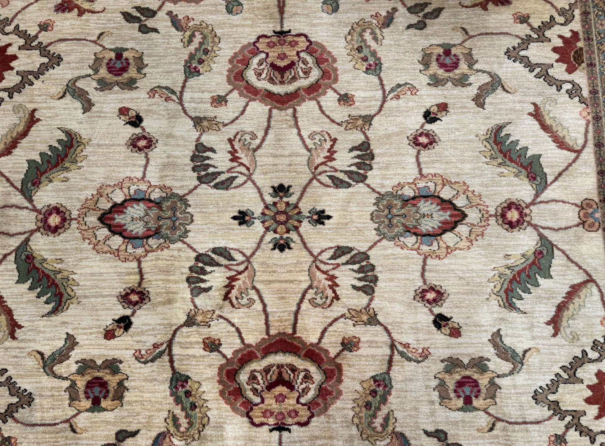 Karastan Rug 8.8 x 10, Ashara Agra Ivory #549, Wool, Vintage - Nuvé