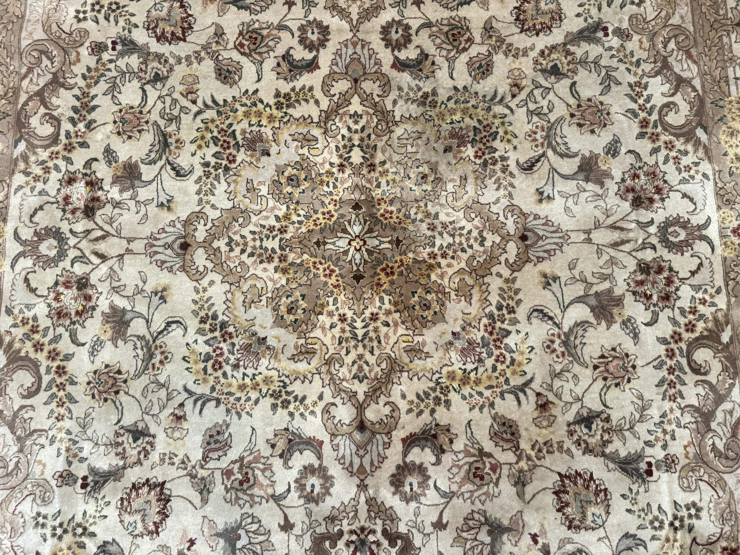 Sino Persian Rug 8x12, Wool & Silk, Traditional Elegant Carpet, Fine 200 KPSI - Nuvé