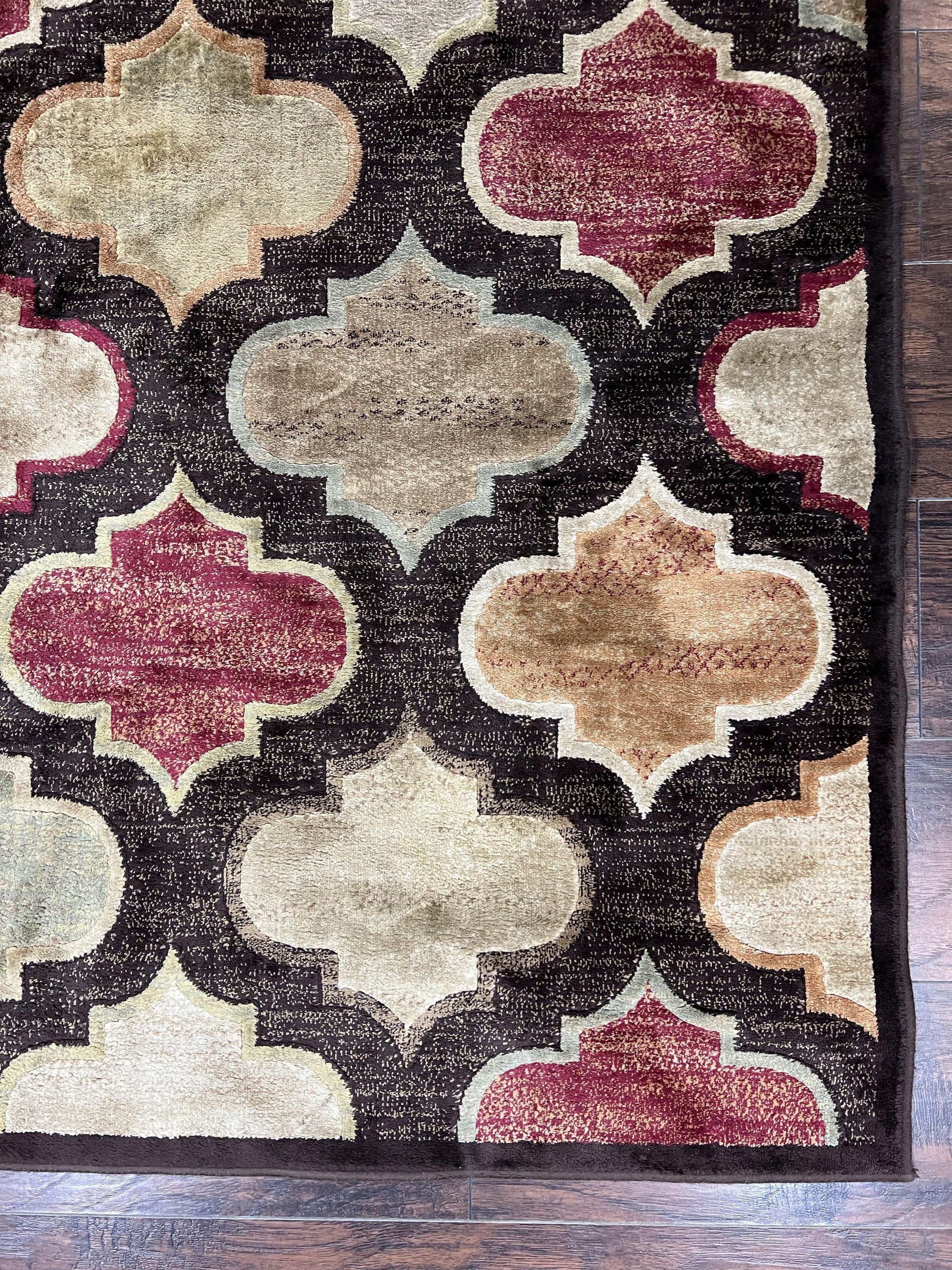 Panel Design Rug 5x7, Multicolor Contemporary Area Rug, Small Living Room Rug - Nuvé