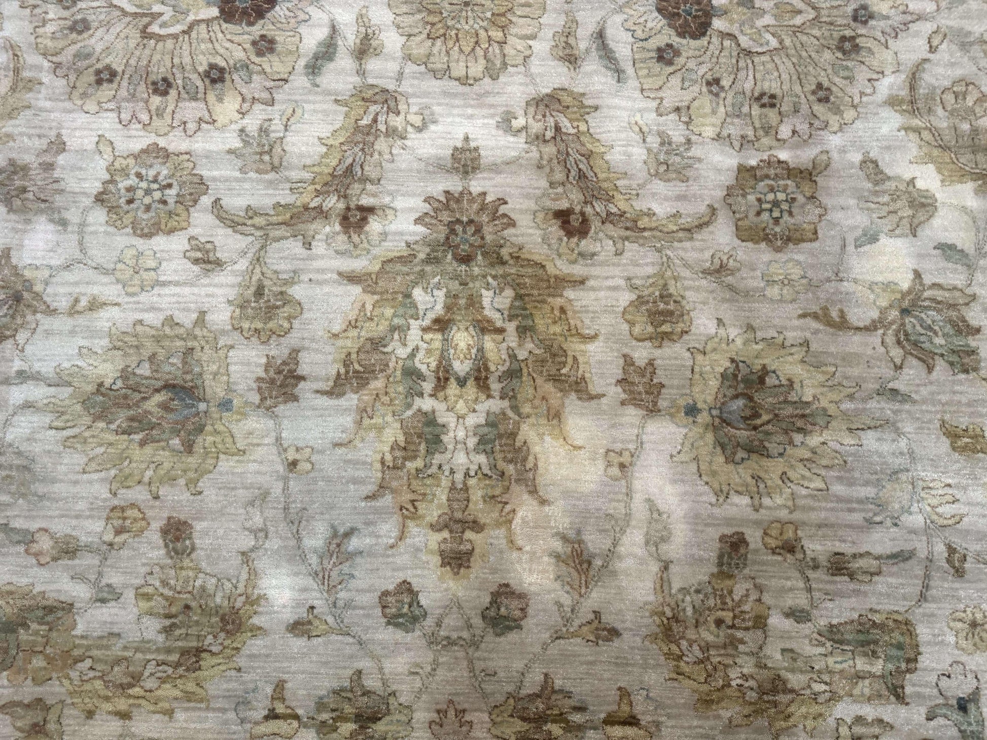 Palace Size Rug 12x15, Neutral Light Colors, Oat, Peshawar Chobi Oushak Rug, Handmade Wool Rug - Nuvé