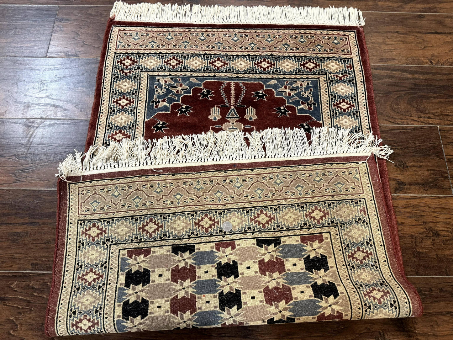 Small Pakistani Bokhara Prayer Rug 2.7 x 4 - Nuvé